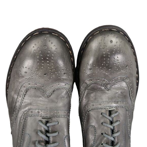 Wingtip Oxford Shoes Mens 42 Formal Leather Professional Fashion Style Work Grey main image 6